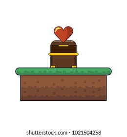 Pixelated game scenery