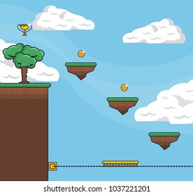 Pixelated game scenery