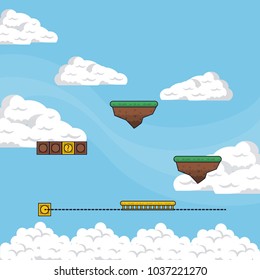 Pixelated game scenery
