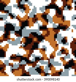 pixelated geek camouflage -  vector seamless pattern
for blending in surroundings