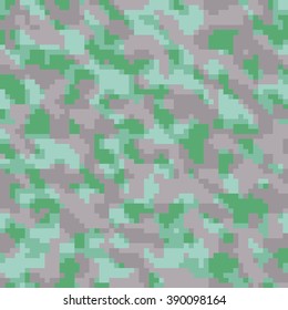 pixelated geek camouflage -  vector seamless patternfor blending in surroundings