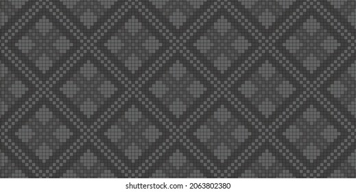Pixelated geometric background. Seamless pattern. Vector.