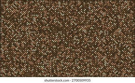 Verpixeltes goldenes Schachbrettmuster mit leuchtenden Lichtern, ideal für festliche digitale Kulissen.