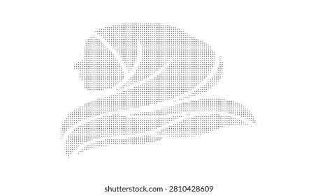 Pixelated graphic showing a bird with wings spread midflight