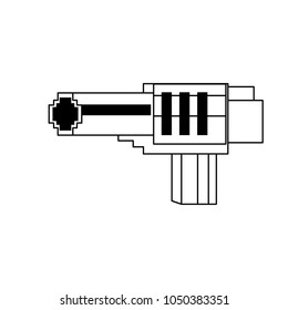 Pixelated handgun shooting