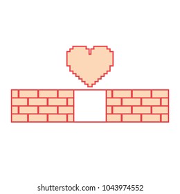 pixelated heart love life game arcade