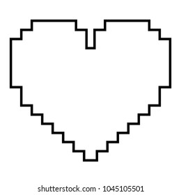 pixelated heart love romantic icon