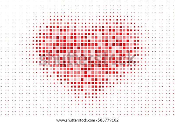 Pixelated Heart Pattern Background Red Heart Stock Vector (Royalty Free