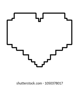 Pixelated heart symbol
