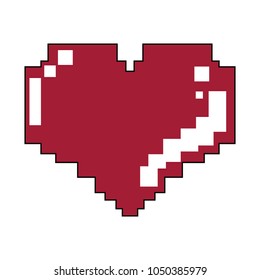 Pixelated heart symbol