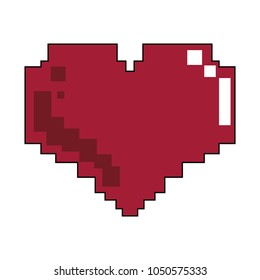 Pixelated heart symbol