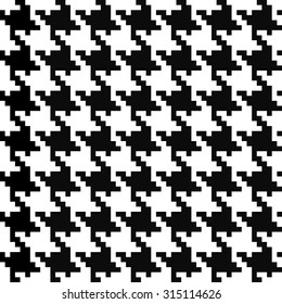 Pixelated houndstooth vector pattern