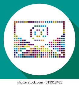Pixelated icon. mail symbol