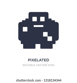pixelated icon on white background. Simple element illustration from Social media marketing concept. pixelated icon symbol design.