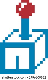 Pixelated logo design composed of letter N and joystick