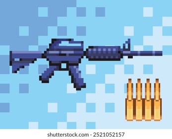 Arte pixelado M4A1 con munición
