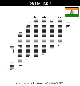Pixelated map of Orissa regions