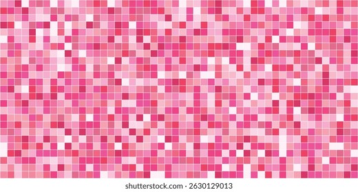 Mosaico pixelado de cuadrados rosados
