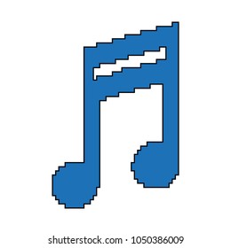 Pixelated music note