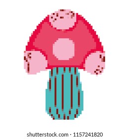 pixelated nature fungus vegetable plant