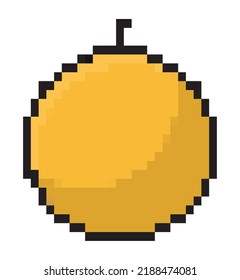 Diseño de color naranja pixelado sobre blanco