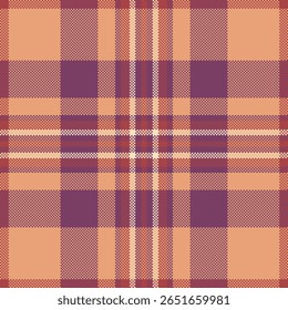 Pixelated plaid pattern. Warm, earthy tones create a cozy nostalgic aesthetic. Perfect for backgrounds, textures, or design elements. Versatile timeless.