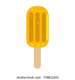 Pixelated popsicle isolated on white background, Vector illustration