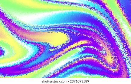 Pixelated psychedelic background. Moire overlapping effect. Vector image.
