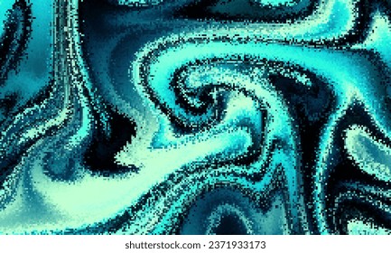 Pixelated psychedelic background. Moire overlapping effect. Vector image. Glitch texture