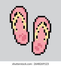 Pixelated sandals pixel art style design