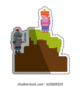Pixelated scenery videogame