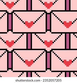 Patrón de letras sin fisuras y con corazones