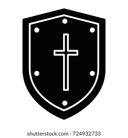 pixelated shield game icon
