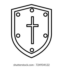pixelated shield game icon