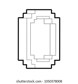 Pixelated shinning coin