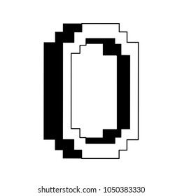 Pixelated shinning coin
