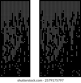 Pixelated Skyline Laser Cutting Design