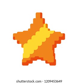 pixelated star isolated icon