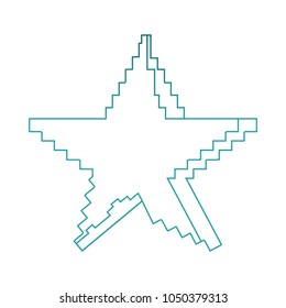 Pixelated star symbol