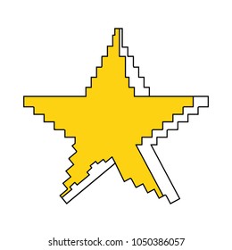 Pixelated star symbol