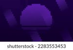 Pixelated Sunset In Twilight Dark Purple Backgrounds, with Light Rains