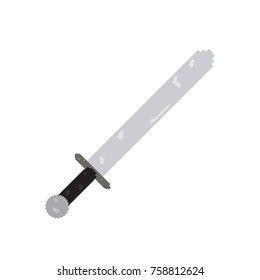 Pixelated sword isolated on white background, Vector illustration