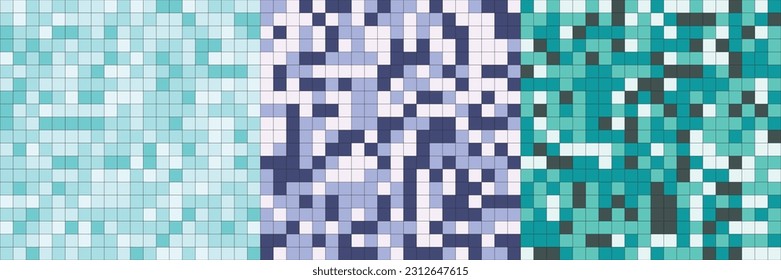 Pixelated Tilable Seamless Pattern Vector