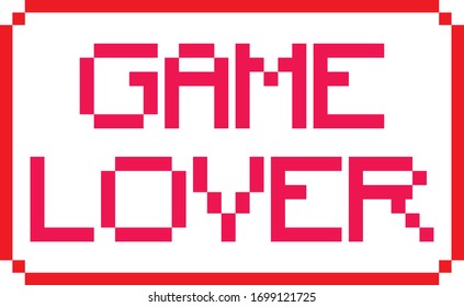 
pixelated title indicating love to the game