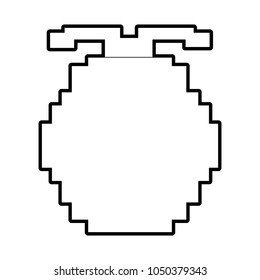 Pixelated tomato isolated