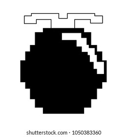 Pixelated tomato isolated