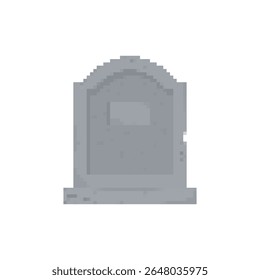 Um ícone de lápide pixelizado em estilo de 8 bits, apresentando um design retrô com formas geométricas simples.