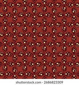 Patrón tradicional pixelado con la teja geométrica que repite para el diseño textil