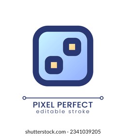 Pixelated transition effect gradient fill ui icon. Filmmaking technology. Professional video software. Modern colorful line symbol. GUI, UX design for app, web. Vector isolated editable RGB element