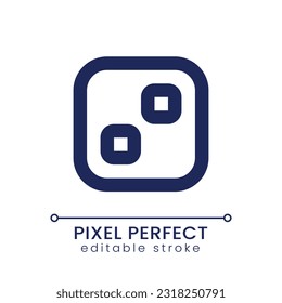 Pixelated transition effect linear ui icon. Filmmaking technology. Professional video software. GUI, UX design. Outline isolated user interface element for app and web. Editable stroke